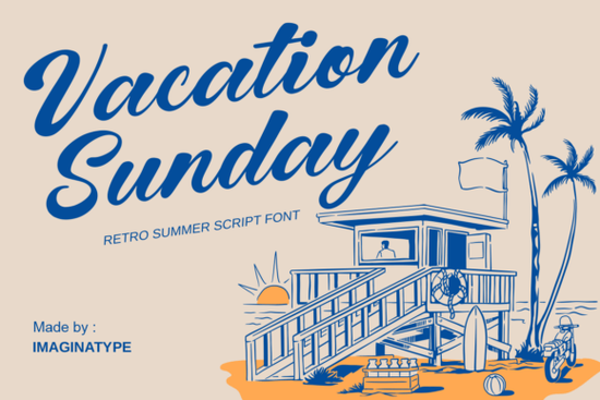 Vacation Sunday Font